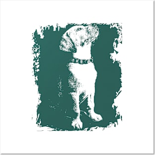 Green cool dog Posters and Art